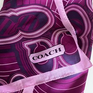 Beautiful coach silk purple scarf